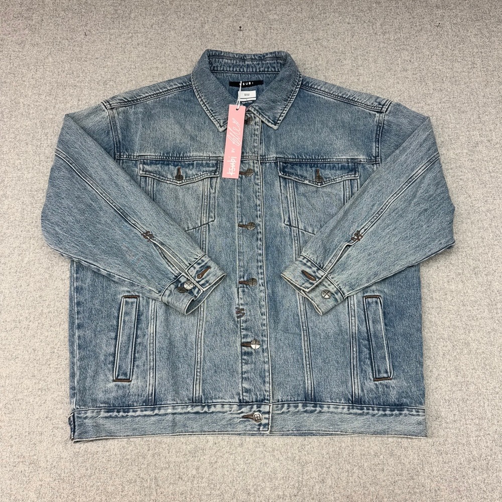 Ksubi x Kendall Jenner Denim Jacket S Blue Oversized Trucker Jean Coat NWT